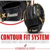 imageFranklin Sports Baseball Glove  ProFlex Adult Baseball  Softball Glove  Baseball  Fastpitch Softball Outfield Mitt  Left Handed Throw  Right Handed ThrowBlackCamel