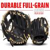 imageFranklin Sports Baseball Glove  ProFlex Adult Baseball  Softball Glove  Baseball  Fastpitch Softball Outfield Mitt  Left Handed Throw  Right Handed ThrowBlackCamel