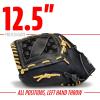 imageFranklin Sports Baseball Glove  ProFlex Adult Baseball  Softball Glove  Baseball  Fastpitch Softball Outfield Mitt  Left Handed Throw  Right Handed ThrowBlackCamel
