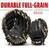 imageFranklin Sports Baseball Glove  ProFlex Adult Baseball  Softball Glove  Baseball  Fastpitch Softball Outfield Mitt  Left Handed Throw  Right Handed ThrowBlackCamel