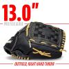 imageFranklin Sports Baseball Glove  ProFlex Adult Baseball  Softball Glove  Baseball  Fastpitch Softball Outfield Mitt  Left Handed Throw  Right Handed ThrowBlackCamel
