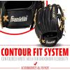 imageFranklin Sports Baseball Glove  ProFlex Adult Baseball  Softball Glove  Baseball  Fastpitch Softball Outfield Mitt  Left Handed Throw  Right Handed ThrowBlackCamel