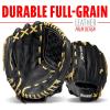 imageFranklin Sports Baseball Glove  ProFlex Adult Baseball  Softball Glove  Baseball  Fastpitch Softball Outfield Mitt  Left Handed Throw  Right Handed ThrowBlackCamel