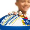 imageFranklin Sports NCAA Football  Youth Mini Football  85quot Football SPACELACE Easy Grip Texture Perfect for KidsKansas Jayhawks