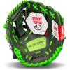 imageFranklin Sports Youth Teeball Gloves  Shok Sorb Kids Baseball  Teeball Mitt  Boys  Girls Fielders Gloves for Teeball Baseball  Softball  105quot Inch Glove  Multiple ColorsGraphiteLime