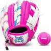imageFranklin Sports Air Tech Adapt Series 85quot Teeball Glove Right Handed ThrowerWhitePink