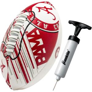 imageFranklin Sports NCAA Football  Youth Mini Football  85quot Football SPACELACE Easy Grip Texture Perfect for KidsAlabama Crimson Tide