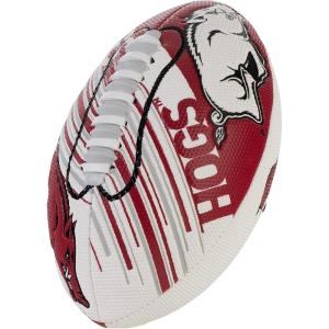imageFranklin Sports NCAA Football  Youth Mini Football  85quot Football SPACELACE Easy Grip Texture Perfect for KidsArkansas Razorbacks