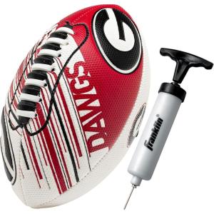 imageFranklin Sports NCAA Football  Youth Mini Football  85quot Football SPACELACE Easy Grip Texture Perfect for KidsGeorgia Bulldogs