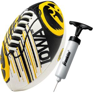 imageFranklin Sports NCAA Football  Youth Mini Football  85quot Football SPACELACE Easy Grip Texture Perfect for KidsIowa Hawkeyes