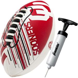 imageFranklin Sports NCAA Football  Youth Mini Football  85quot Football SPACELACE Easy Grip Texture Perfect for KidsOklahoma Sooners