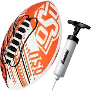 imageFranklin Sports NCAA Football  Youth Mini Football  85quot Football SPACELACE Easy Grip Texture Perfect for KidsOklahoma State Cowboys