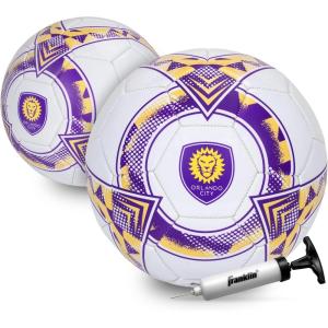 imageFranklin Sports Official MLS Team Soccer Balls  Official Size 5 Soccer Balls  Regulation Size  Weight Soccer Ball for Kids  Adults  Boys  Girls Soccer Ball  Air Pump IncludedOrlando FC
