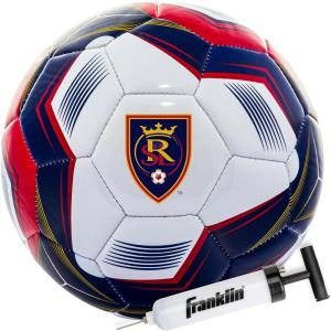 imageFranklin Sports Official MLS Team Soccer Balls  Official Size 5 Soccer Balls  Regulation Size  Weight Soccer Ball for Kids  Adults  Boys  Girls Soccer Ball  Air Pump IncludedReal Salt Lake