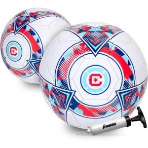 imageFranklin Sports Official MLS Team Soccer Balls  Official Size 5 Soccer Balls  Regulation Size  Weight Soccer Ball for Kids  Adults  Boys  Girls Soccer Ball  Air Pump IncludedChicago Fire