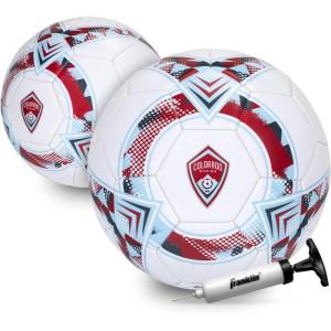 imageFranklin Sports Official MLS Team Soccer Balls  Official Size 5 Soccer Balls  Regulation Size  Weight Soccer Ball for Kids  Adults  Boys  Girls Soccer Ball  Air Pump IncludedColorado Rapids