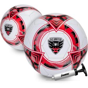 imageFranklin Sports Official MLS Team Soccer Balls  Official Size 5 Soccer Balls  Regulation Size  Weight Soccer Ball for Kids  Adults  Boys  Girls Soccer Ball  Air Pump IncludedWashington  DC United