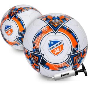 imageFranklin Sports Official MLS Team Soccer Balls  Official Size 5 Soccer Balls  Regulation Size  Weight Soccer Ball for Kids  Adults  Boys  Girls Soccer Ball  Air Pump IncludedCincinnati FC