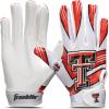 imageFranklin Sports Youth NCAA Football Receiver Gloves  Receiver Gloves for Kids  NCAA Team Logos and Silicone Palm  Youth Pair  Great for Games ampamp CostumesTexas Tech Red Raiders