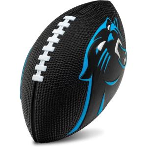 imageFranklin Sports NFL Team Foam Footballs  Soft Foam Youth Mini Footballs for All NFL Teams  Kids Junior 85quot Football  Air Pump Sets  Official NFL Licensed FootballCarolina Panthers