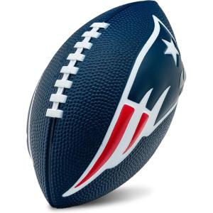 imageFranklin Sports NFL Team Foam Footballs  Soft Foam Youth Mini Footballs for All NFL Teams  Kids Junior 85quot Football  Air Pump Sets  Official NFL Licensed FootballNew England Patriots