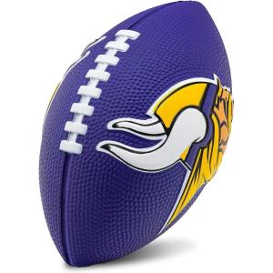 imageFranklin Sports NFL Team Foam Footballs  Soft Foam Youth Mini Footballs for All NFL Teams  Kids Junior 85quot Football  Air Pump Sets  Official NFL Licensed FootballMinnesota Vikings