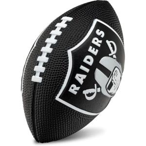 imageFranklin Sports NFL Team Foam Footballs  Soft Foam Youth Mini Footballs for All NFL Teams  Kids Junior 85quot Football  Air Pump Sets  Official NFL Licensed FootballLas Vegas Raiders