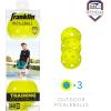 imageFranklin Sports Training Pickleballs  Training Pickleballs for Beginners  Skill Practice  69mm or 80mm Outdoor Pickleballs  Pickleball 3 Pack  Optic Yellow80 MM