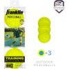 imageFranklin Sports Training Pickleballs  Training Pickleballs for Beginners  Skill Practice  69mm or 80mm Outdoor Pickleballs  Pickleball 3 Pack  Optic Yellow69 MM
