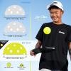 imageFranklin Sports Training Pickleballs  Training Pickleballs for Beginners  Skill Practice  69mm or 80mm Outdoor Pickleballs  Pickleball 3 Pack  Optic Yellow80 MM