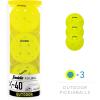 imageFranklin Sports X40 Outdoor Pickleballs  Official Ball of USA Pickleball APP Tour  Pickleball US Open  3 Packs 12 Packs 36 Pickleball Buckets 50 100  400 Bulk Packs of Regulation PickleballsYellow