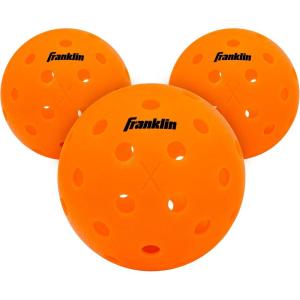 imageFranklin Sports X40 Outdoor Pickleballs  Official Ball of USA Pickleball APP Tour  Pickleball US Open  3 Packs 12 Packs 36 Pickleball Buckets 50 100  400 Bulk Packs of Regulation PickleballsLava
