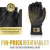 imageFranklin Sports MLB Power Strap Infinite Batting Gloves  Baseball  Softball Long Cuff Batting Gloves  Adult  YouthBlackGold