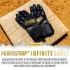 imageFranklin Sports MLB Power Strap Infinite Batting Gloves  Baseball  Softball Long Cuff Batting Gloves  Adult  YouthBlackGold