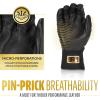 imageFranklin Sports MLB Power Strap Infinite Batting Gloves  Baseball  Softball Long Cuff Batting Gloves  Adult  YouthBlackGold