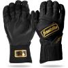 imageFranklin Sports MLB Power Strap Infinite Batting Gloves  Baseball  Softball Long Cuff Batting Gloves  Adult  YouthBlackGold