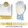 imageFranklin Sports MLB Power Strap Infinite Batting Gloves  Baseball  Softball Long Cuff Batting Gloves  Adult  YouthCarolina Blue