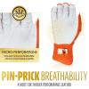 imageFranklin Sports MLB Power Strap Infinite Batting Gloves  Baseball  Softball Long Cuff Batting Gloves  Adult  YouthOrange HiLite