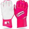 imageFranklin Sports MLB Power Strap Infinite Batting Gloves  Baseball  Softball Long Cuff Batting Gloves  Adult  YouthPink HiLite