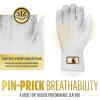 imageFranklin Sports MLB Power Strap Infinite Batting Gloves  Baseball  Softball Long Cuff Batting Gloves  Adult  YouthWhiteGold