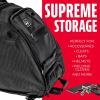 imageFranklin Sports Traveler Roller  Baseball and Softball  Equipment Bag  Compartment Black  1680D Polyester  Water Resistant Black