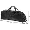 imageFranklin Sports Traveler Roller  Baseball and Softball  Equipment Bag  Compartment Black  1680D Polyester  Water Resistant Black