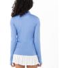 imageFranklin Sports Womens 14 Zip Pickleball Pullover TopLong Sleeve Workout  Exercise ShirtLightweight ActivewearBlue