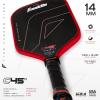imageFranklin Sports PRO Pickleball Paddles  C45 Carbon Fiber Series  Official USAP  UPA Approved  Pro Player DesignRed