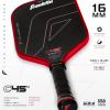 imageFranklin Sports PRO Pickleball Paddles  C45 Carbon Fiber Series  Official USAP  UPA Approved  Pro Player DesignRed