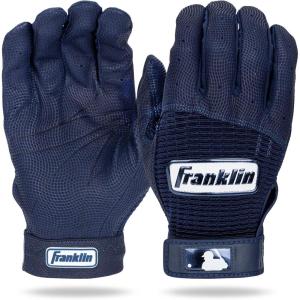 imageFranklin Sports MLB Baseball Batting Gloves  Pro Classic Batting Gloves for Baseball  Softball  Adult Mens  Youth Batting Glove PairsNavy Blue