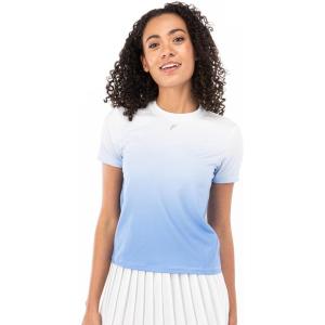 imageFranklin Sports Womens Active Performance Pickleball Top  Short Sleeve TShirt  Running Yoga Gym  Lifestyle TeeBlueWhite