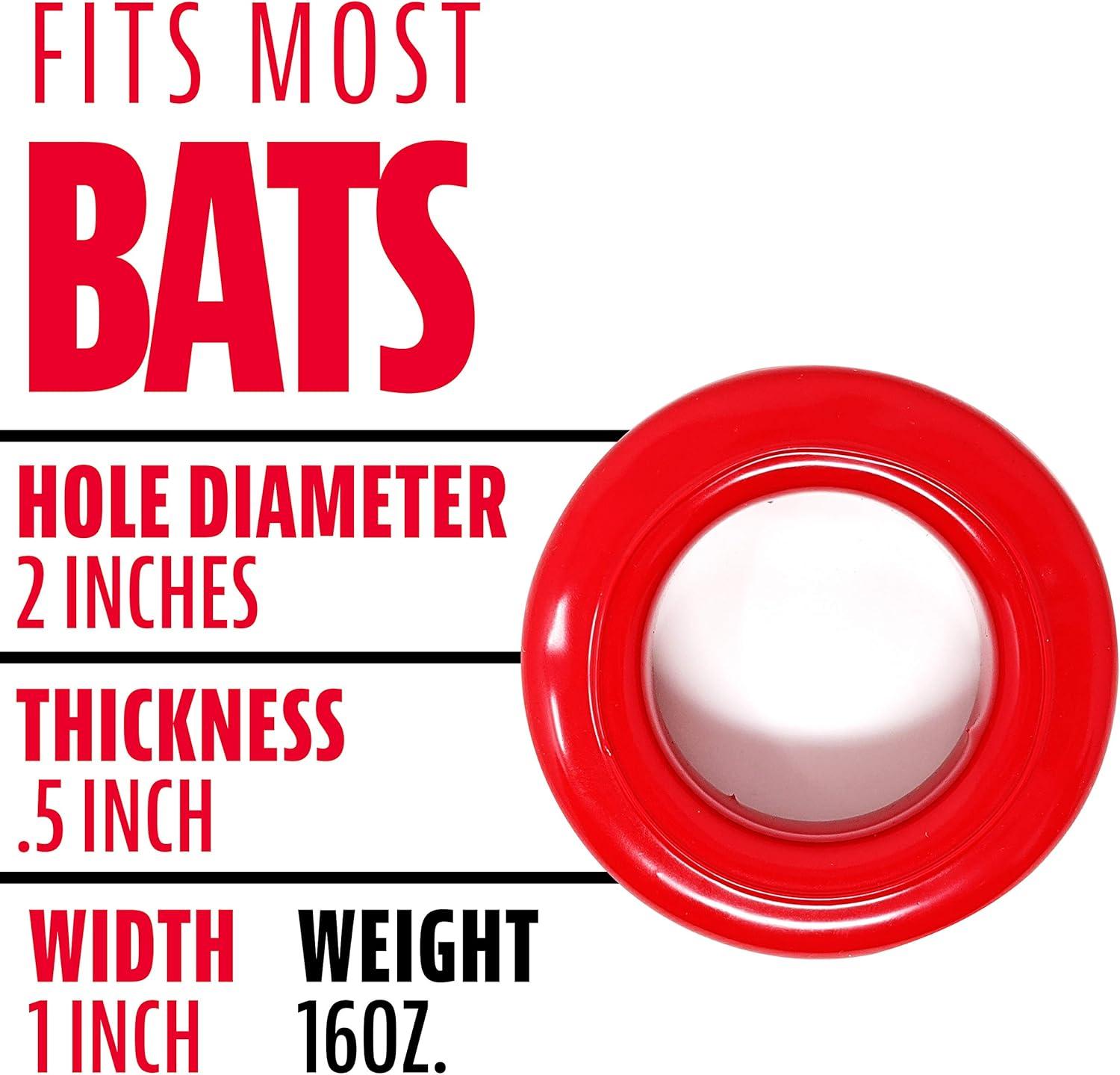 imageFranklin Sports Baseball  Softball Donut Bat Weight  16 oz for Adult  Youth Baseball  Softball Bats  Donut Batting Weight for Swing Training  Fits All Standard Bats24Inch