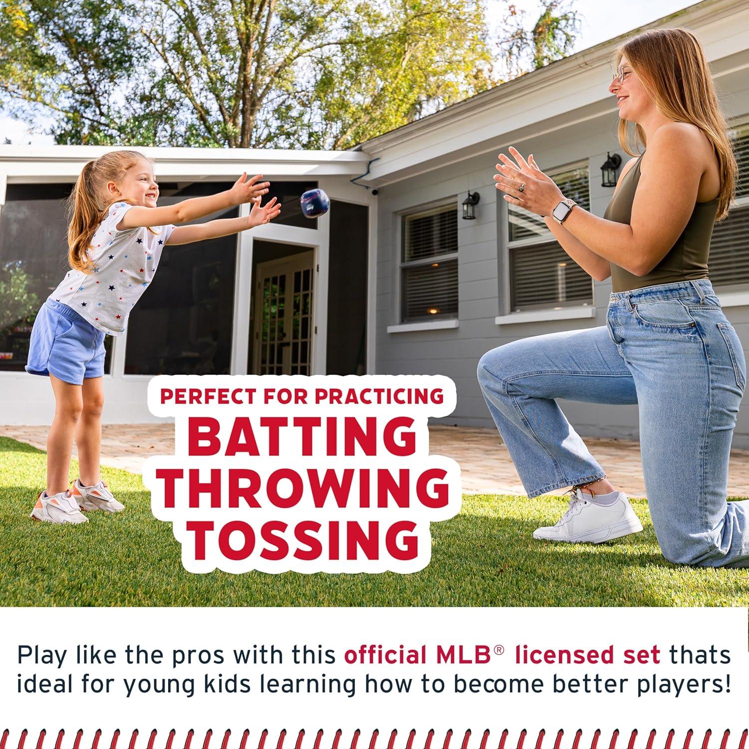 imageFranklin Sports MLB 21quot Soft Sport Bat ampamp Ball  Blue  Lightweight Kids Bat  Ball