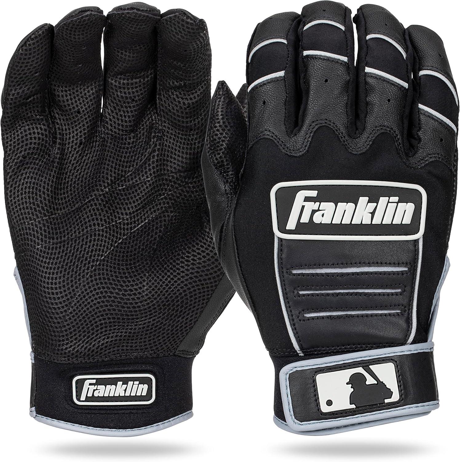 imageFranklin Sports MLB Baseball Batting Gloves  CFX Pro Adult  Youth  Baseball  Softball  Multiple Sizes  ColorsBlackBlack